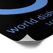 &#34; Wereld Diabetes Dag &#34; Diabetes Awareness Poster (Hoek)