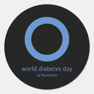 " Wereld Diabetes Dag " Diabetes Awareness Ronde Sticker