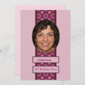 34e Afbeelding en naam van de verjaardagspartij Kaart (Voorkant / Achterkant)