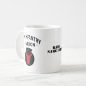 34e Afdeling infanterie Militaire Verenigde Staten Koffiemok (Voorkant links)