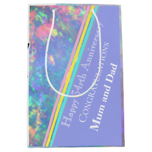 34e bruiloft Jubileum, Opal Medium Cadeauzakje