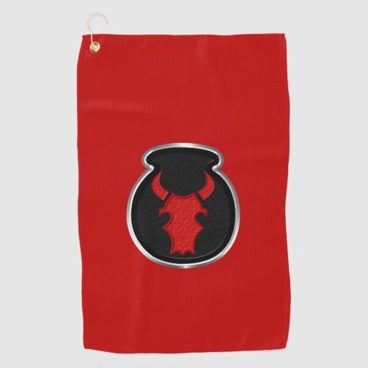 34e Infanteriedivisie Aangepaste Patch Golfhanddoek (Voorkant)
