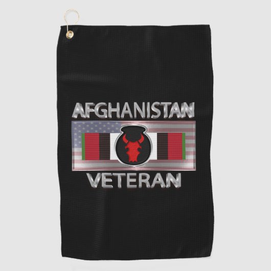 34e Infanteriedivisie Afghanistan Veteraan Golfhanddoek (Voorkant)