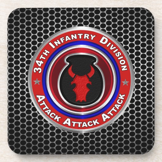34e Infanteriedivisie Bier Onderzetter (Voorkant)