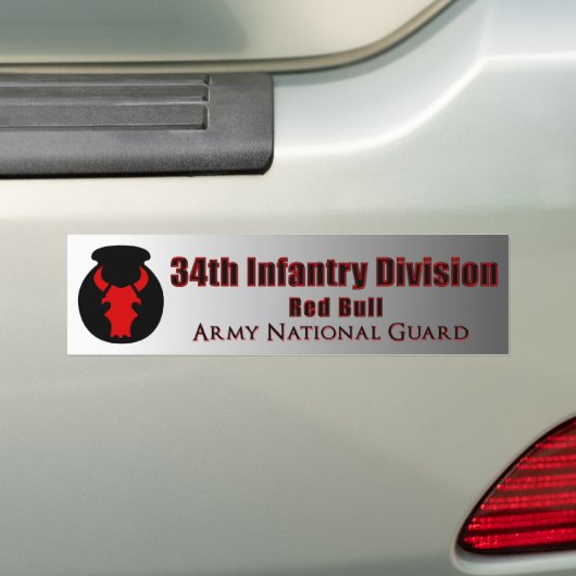 34e Infanteriedivisie Bumpersticker (Op auto)