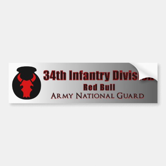34e Infanteriedivisie Bumpersticker (Voorkant)