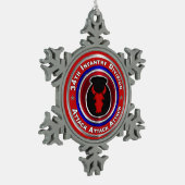 34e infanteriedivisie Keepomwille Tin Sneeuwvlok Ornament (Links)