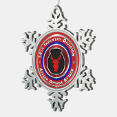 34e infanteriedivisie Keepomwille Tin Sneeuwvlok Ornament (Rechts)