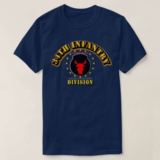 34e Infanteriedivisie Red Bull Division T-shirt (Design voorkant)