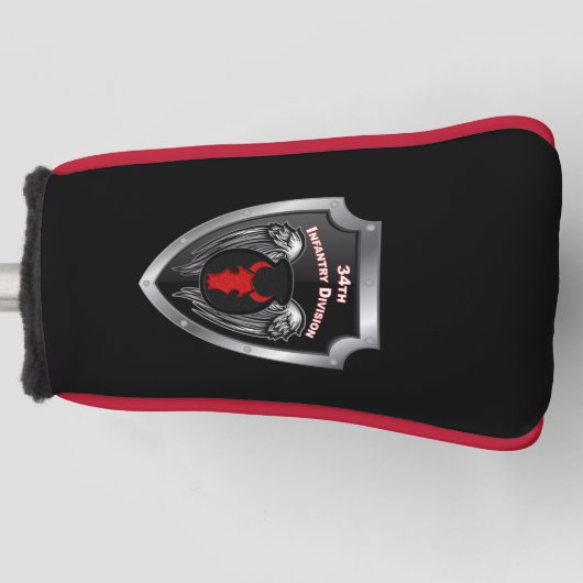 34e Infanteriedivisie Schild  Golfheadcover (Voorkant)