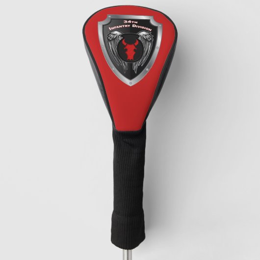34e Infanteriedivisie Schild Golfheadcover (Voorkant)