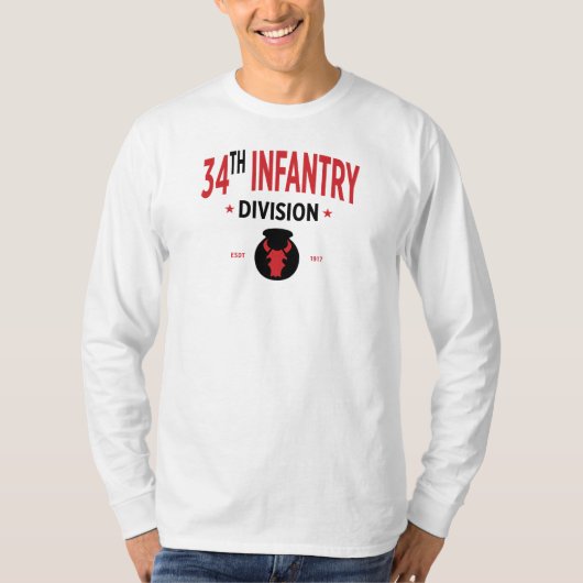 34e Infanteriedivisie - US Military Long T-shirt (Voorkant)