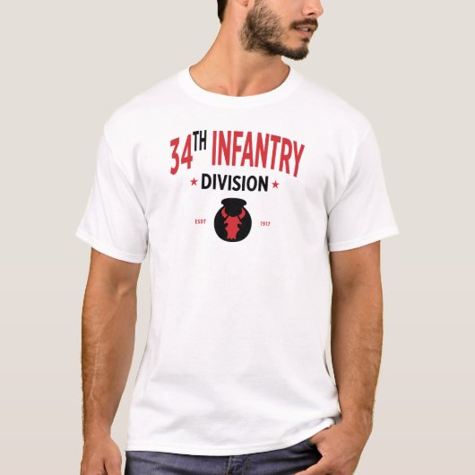 34e Infanteriedivisie - US Military T-shirt (Voorkant)
