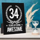 34e verjaardag (34 jaar Geweldige) Fotoplaat (Zijkant)