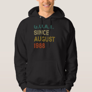 34e verjaardag 34 jaar oude geit sinds augustus 19 hoodie