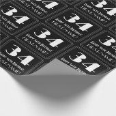 34e verjaardag - Art Deco geïnspireerd look "34",  Cadeaupapier (Hoek)