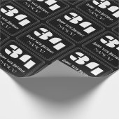 34e verjaardag: Art Deco geïnspireerd look "34" & Cadeaupapier (Hoek)