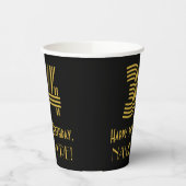 34e verjaardag: Art Deco Geïnspireerde look "34" e Papieren Bekers (Links)