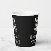 34e verjaardag — Art Deco Geïnspireerde look "34"  Papieren Bekers (Links)