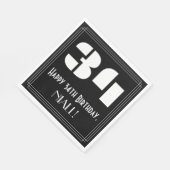 34e verjaardag: Art Deco Geïnspireerde look "34" + Servet (Hoek)