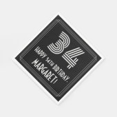34e verjaardag: Art Deco Geïnspireerde look "34" + Servet (Hoek)