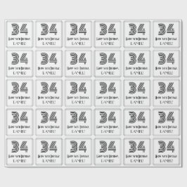 34e verjaardag: Art Deco geïnspireerde stijl "34"  Cadeaupapier