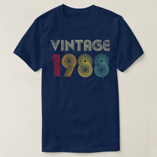34e verjaardag Classic 1988  Mannen Vrouwen T-shirt (Design voorkant)