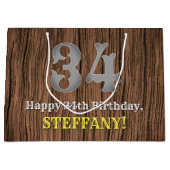 34e verjaardag: Country Western geïnspireerd uiter Groot Cadeauzakje (Voorkant)