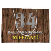 34e verjaardag: Country Western geïnspireerd uiter Groot Cadeauzakje (Achterkant)