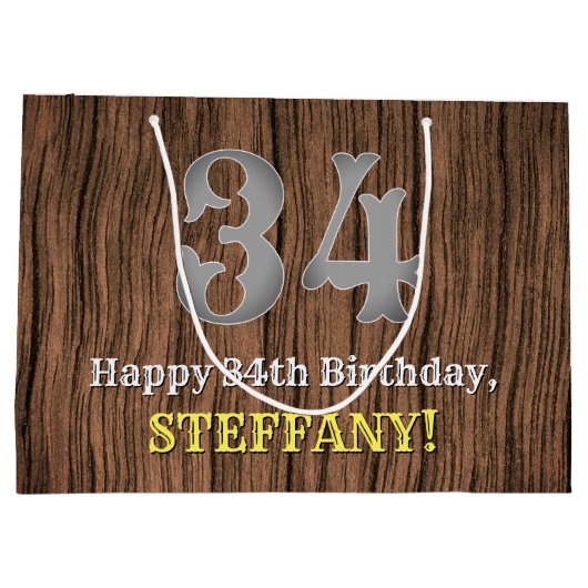 34e verjaardag: Country Western geïnspireerd uiter Groot Cadeauzakje (Achterkant)