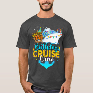 34e verjaardag Cruise Crew T-shirt