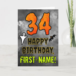 34e verjaardag: Eerie Halloween Theme + Aangepaste Kaart