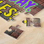 34e verjaardag ~ Fun, geïnspireerd door Urban Graf Legpuzzel (Zijkant)