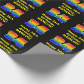 34e verjaardag: Fun, kleurrijke regenboog geïnspir Cadeaupapier (Hoek)