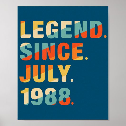 34e verjaardag Geschenken 34 jaar oud sinds Poster (Voorkant)