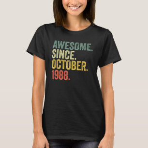 34e verjaardag Geweldige sinds oktober 1988 34 Jaa T-shirt