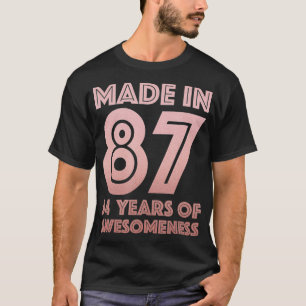 34e verjaardag Gifts Man Vrouw 34-jarige zoon T-shirt