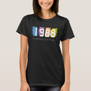 34e verjaardag Mannen dames 34 jaar 1988 1 T-shirt