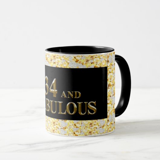 34e verjaardag mok (Voorkant rechts)