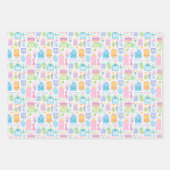 34e verjaardag Pastel Roze Cake Cadeaus Ballons Inpakpapier Vel (Voorkant)