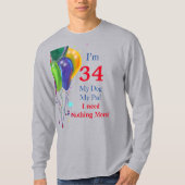 34e verjaardag t-shirt (Voorkant)