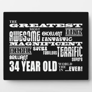 34e verjaardag van de grootste 34e verjaardag fotoplaat
