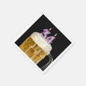 34e verjaardag zwarte bier servet (Hoek)