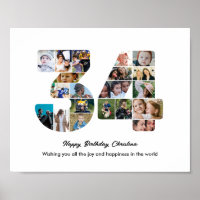 34e Verjaardagsfeest Nummer 34 Fotocollage