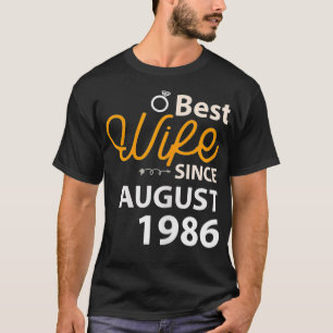 34e weddenschap Jubileum Gift Best Wife Sin T-shirt