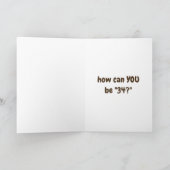 ***34ste VERJAARDAG**** WE DENKEN DAT HET GEK IS!! Kaart (Binnen)