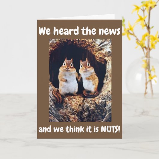 ***34ste VERJAARDAG**** WE DENKEN DAT HET GEK IS!! Kaart (Gele Bloem)