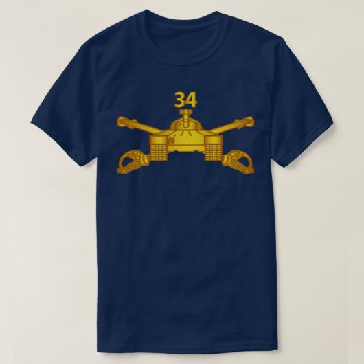 34th Armor Regiment Armor Branch wo Txt T-shirt (Design voorkant)