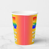 34th Birthday: Colorful, Fun Rainbow Pattern # 34 Papieren Bekers (Rechts)