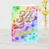 34th birthday for someone Fabulous Kaart (Gele Bloem)
